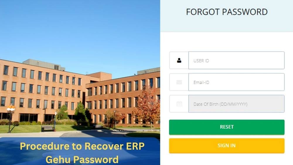 Procedure to Recover ERP Gehu Password